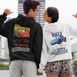Şimşek Mcqueen ve Sally Çift Kombin Sweatshirtleri