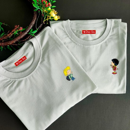 2 Adet Çizgifilm Tasarımlı Tshirt 2 Adet Çizgifilm Tasarımlı Tshirt