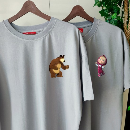 2 Adet Çizgifilm Tasarımlı Tshirt 2 Adet Çizgifilm Tasarımlı Tshirt