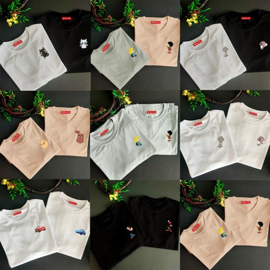 2 Adet Çizgifilm Tasarımlı Tshirt 2 Adet Çizgifilm Tasarımlı Tshirt