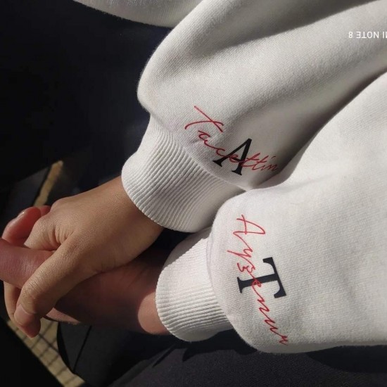 2 Adet Kol Baskılı İçi Polar Kapşonlu Sweatshirt 2 Adet Kol Baskılı İçi Polar Kapşonlu Sweatshirt