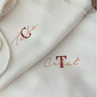 2 Adet İsimli İçi Polar Kapşonlu Sweatshirt 2 Adet İsimli İçi Polar Kapşonlu Sweatshirt