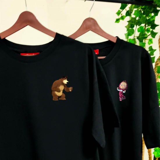 2 Adet Çizgifilm Tasarımlı Tshirt - Oversize 2 Adet Çizgifilm Tasarımlı Tshirt - Oversize
