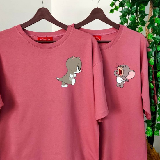 2 Adet Çizgifilm Tasarımlı Tshirt - Oversize 2 Adet Çizgifilm Tasarımlı Tshirt - Oversize