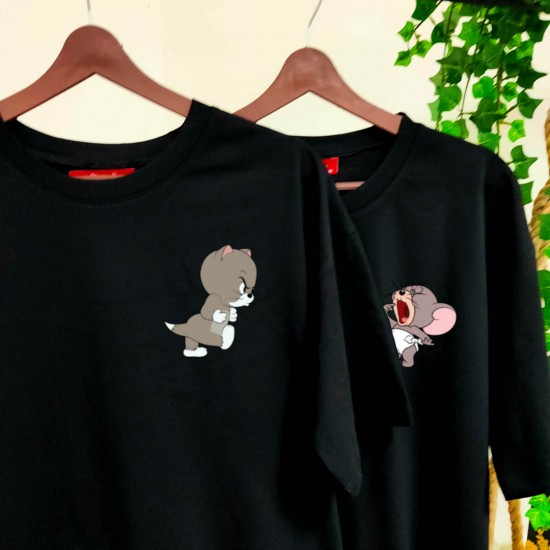 2 Adet Çizgifilm Tasarımlı Tshirt - Oversize 2 Adet Çizgifilm Tasarımlı Tshirt - Oversize