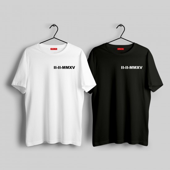 2 Adet Romen Rakamı Tarih Baskılı Tshirt 2 Adet Romen Rakamı Tarih Baskılı Tshirt