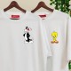 2 Adet Çizgifilm Tasarımlı Tshirt - Oversize 2 Adet Çizgifilm Tasarımlı Tshirt - Oversize