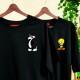 2 Adet Çizgifilm Tasarımlı Tshirt - Oversize 2 Adet Çizgifilm Tasarımlı Tshirt - Oversize