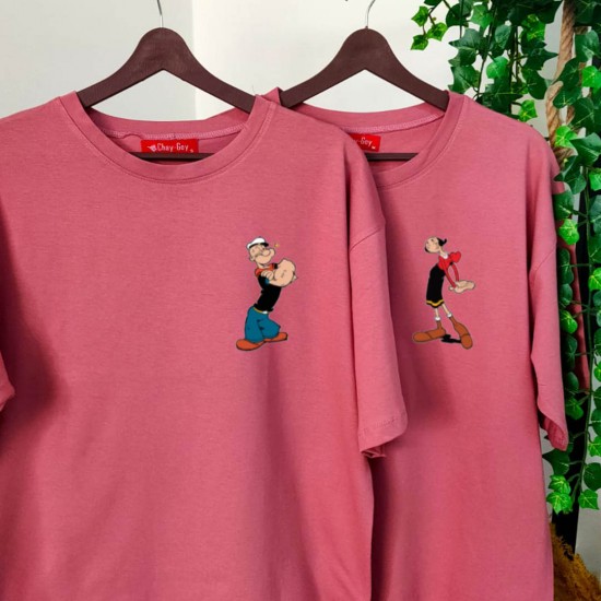 2 Adet Çizgifilm Tasarımlı Tshirt - Oversize 2 Adet Çizgifilm Tasarımlı Tshirt - Oversize