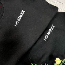 2 Adet Romen Rakamı Tarih Baskılı Sweatshirt 2 Adet Romen Rakamı Tarih Baskılı Sweatshirt