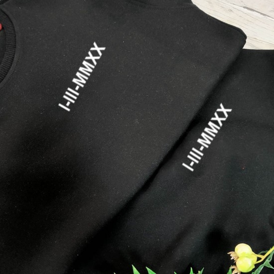 2 Adet Romen Rakamı Tarih Baskılı Sweatshirt 2 Adet Romen Rakamı Tarih Baskılı Sweatshirt