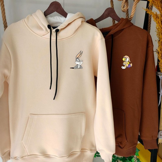 2 Adet Çizgifilm Tasarımlı Kapşonlu Sweatshirt Hoodie 2 Adet Çizgifilm Tasarımlı Kapşonlu Sweatshirt Hoodie