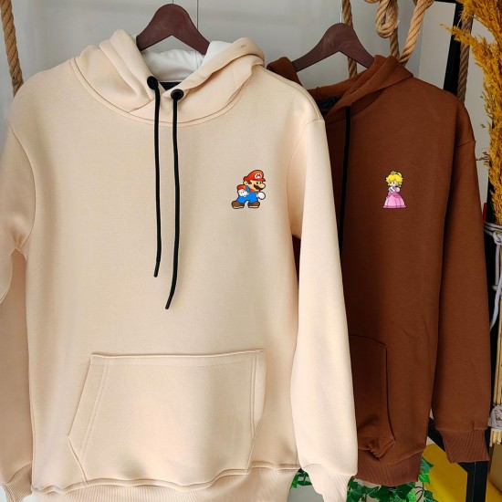 2 Adet Çizgifilm Tasarımlı Kapşonlu Sweatshirt Hoodie 2 Adet Çizgifilm Tasarımlı Kapşonlu Sweatshirt Hoodie