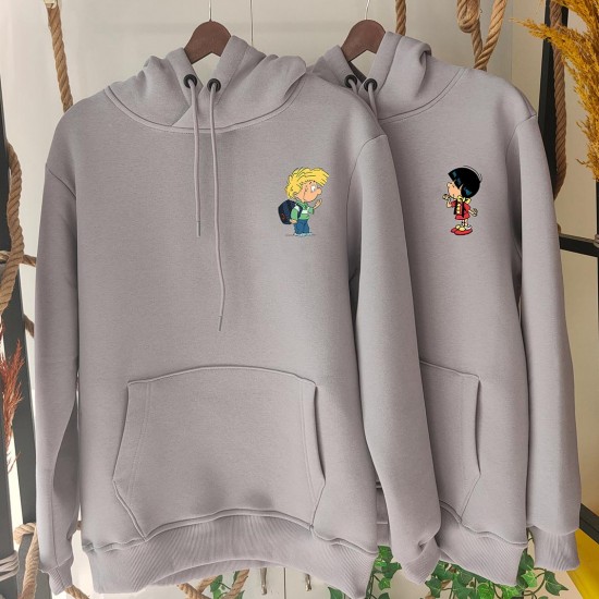 2 Adet Çizgifilm Tasarımlı Kapşonlu Sweatshirt Hoodie 2 Adet Çizgifilm Tasarımlı Kapşonlu Sweatshirt Hoodie