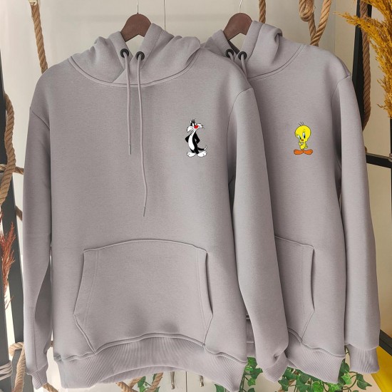 2 Adet Çizgifilm Tasarımlı Kapşonlu Sweatshirt Hoodie 2 Adet Çizgifilm Tasarımlı Kapşonlu Sweatshirt Hoodie