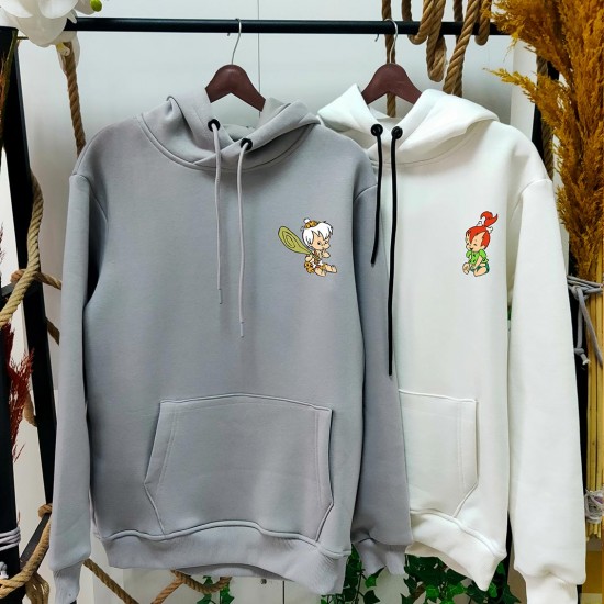 2 Adet Çizgifilm Tasarımlı Kapşonlu Sweatshirt Hoodie 2 Adet Çizgifilm Tasarımlı Kapşonlu Sweatshirt Hoodie