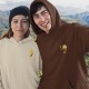 2 Adet Çizgifilm Tasarımlı  Kapşonlu Sweatshirt Hoodie