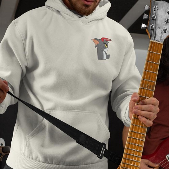 2 Adet Çizgifilm Tasarımlı  Kapşonlu Sweatshirt Hoodie