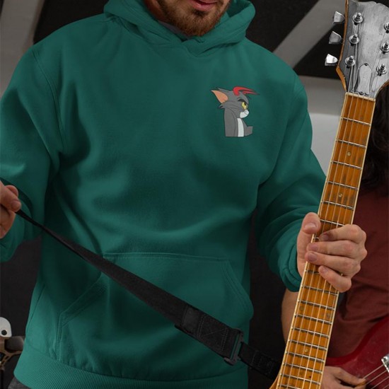 2 Adet Çizgifilm Tasarımlı  Kapşonlu Sweatshirt Hoodie